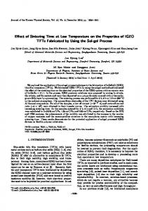 Effect of Sintering Time at Low Temperature on the ...
