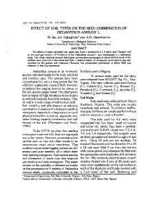 effect of soil types on the seed germination of ...