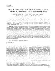 Effect of Statins and Aerobic Physical Exercise on Liver ... - SciELO