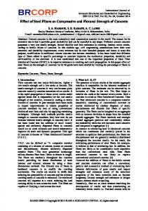 Effect of Steel Fibers on Compressive and Flexural ...