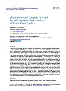 Effect of Storage Temperature and Periods on Some Characteristics of ...