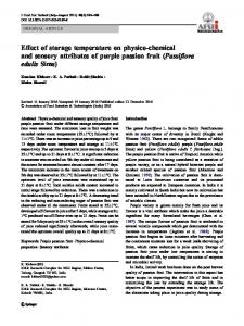 Effect of storage temperature on physico-chemical and ... - Springer Link