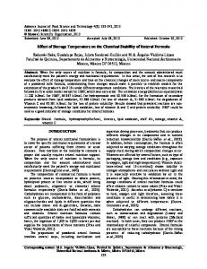 Effect of Storage Temperature on the Chemical