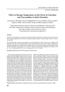 Effect of Storage Temperature on the Decay of Catechins and ...