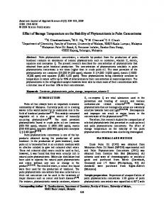 Effect of Storage Temperature on the Stability of Phytonutrients in ...