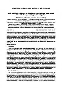 Effect of substrate temperature on microstructure and properties of