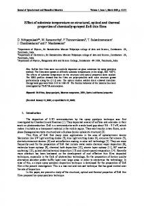 Effect of substrate temperature on structural, optical and thermal