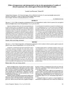 Effect of temperature and photoperiod on the in vitro ... - SciELO