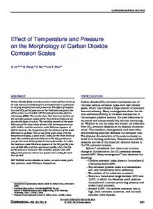 Effect of Temperature and Pressure on the Morphology of ... - Corrosion