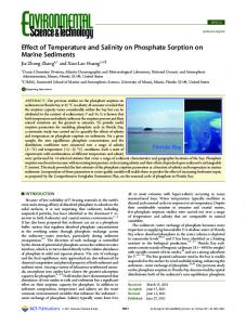 Effect of Temperature and Salinity on Phosphate