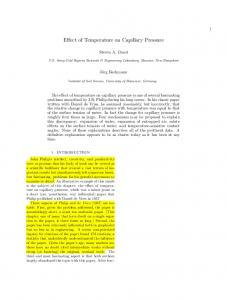 Effect of Temperature on Capillary Pressure