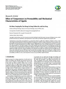 Effect of Temperature on Permeability and Mechanical Characteristics