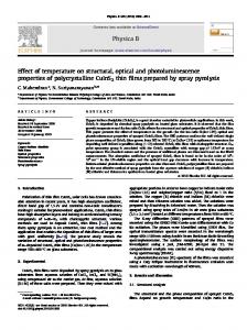 Effect of temperature on structural, optical and ...