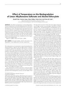 Effect of temperature on the biodegradation of linear ... - Springer Link