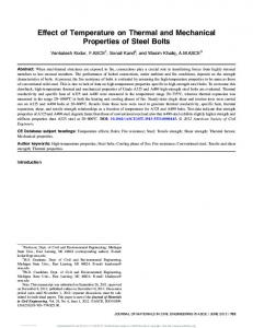 Effect of Temperature on Thermal and Mechanical