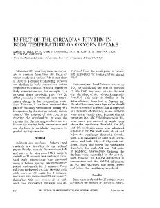 effect of the circadian rhythm in body temperature on ...