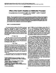 Effect of the Earth's Rotation on Subduction Processes - Springer Link