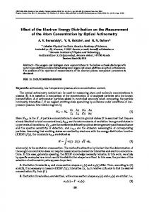 Effect of the Electron Energy Distribution on the ... - Springer Link