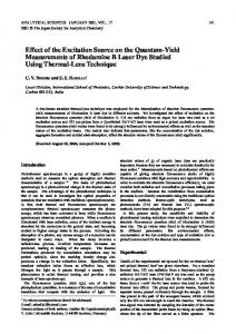 Effect of the Excitation Source on the Quantum ... - Purdue Engineering