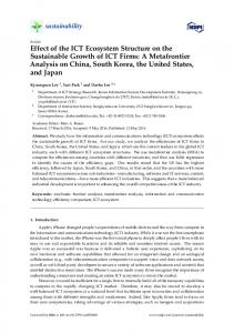 Effect of the ICT Ecosystem Structure on the ...