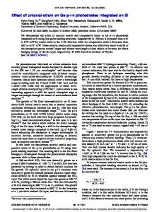 Effect of uniaxial-strain on Ge pin photodiodes ... - Stanford EE