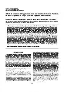 Effect of Vitamin E Supplementation on Intestinal ... - Semantic Scholar