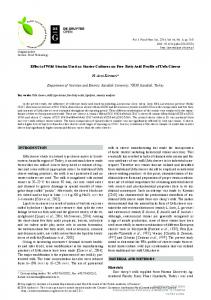 Effect of Wild Strains Used as Starter Cultures on Free ...