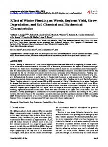 Effect of Winter Flooding on Weeds, Soybean Yield, Straw ...