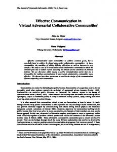 Effective Communication in Virtual Adversarial ... - Semantic Scholar