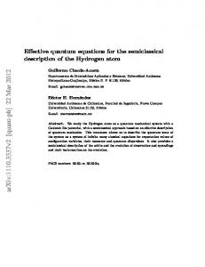 Effective quantum equations for the semiclassical description of the