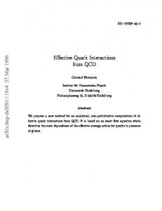 Effective quark interactions from QCD