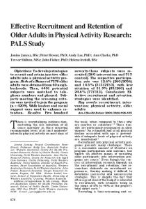 Effective Recruitment and Retention of Older Adults in Physical Activity ...