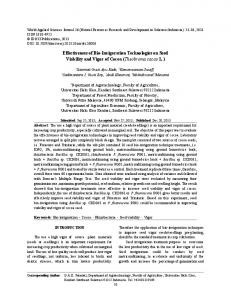 Effectiveness of Bio-Invigoration Technologies on Seed Viability ... - idosi