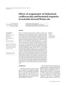 Effects of acupuncture on behavioral