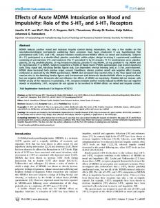 Effects of Acute MDMA Intoxication on Mood and ... - Semantic Scholar