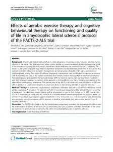 Effects of aerobic exercise therapy and cognitive ... - BioMedSearch