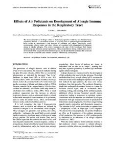 Effects of Air Pollutants on Development of Allergic ... - Semantic Scholar