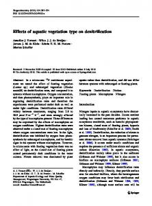 Effects of aquatic vegetation type on denitrification | SpringerLink