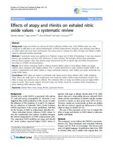 Effects of atopy and rhinitis on exhaled nitric oxide ... - BioMedSearch