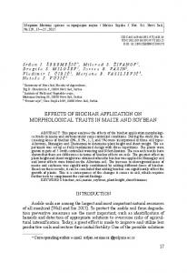 effects of biochar application on morphological traits in ... - doiSerbia