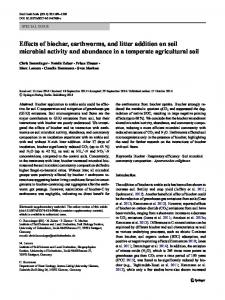 Effects of biochar, earthworms, and litter addition on soil microbial ...