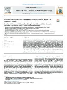 Effects of boron-containing compounds on ...