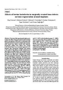 Effects of bovine lactoferrin in surgically created ... - Semantic Scholar