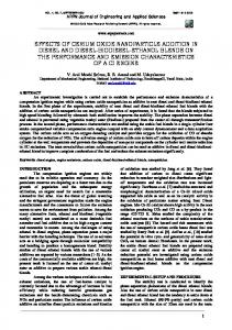 Effects of cerium oxide nanoparticle addition in diesel and ... - ENVIROX