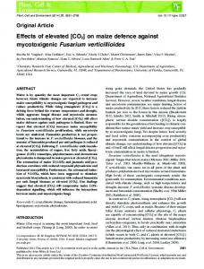 Effects of elevated CO2 on maize defence ... - Wiley Online Library