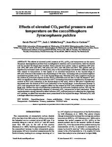 Effects of elevated CO2 partial pressure and temperature on the ...