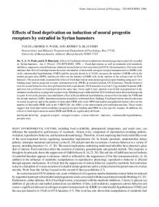 Effects of food deprivation - Semantic Scholar