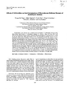 Effects of Gibberellins on Seed Germination of ...