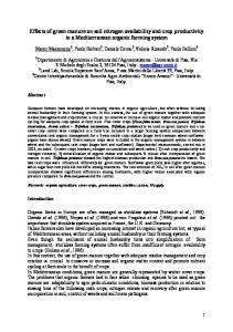 Effects of green manure on soil nitrogen availability and ... - CiteSeerX