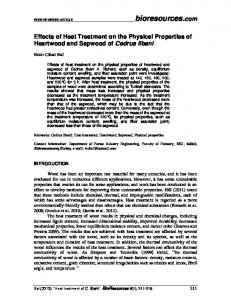 Effects of heat treatment on the physical properties of ... - BioResources